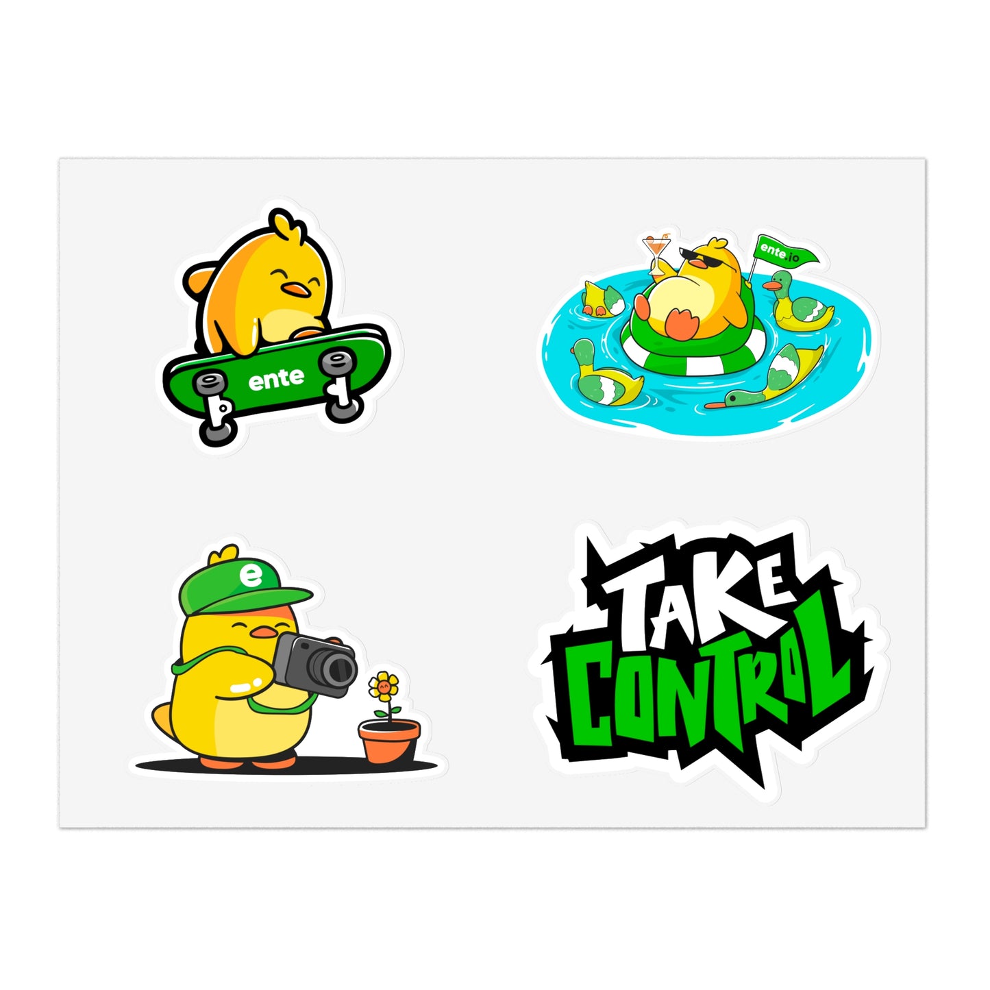 Ente Fam Sticker Sheet - Pack 2